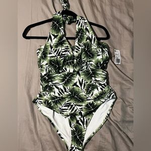 FOREVER 21 PLUS One Piece Halter Swimsuit